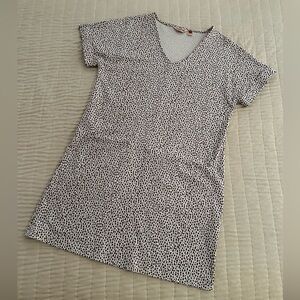 Persifor dress in brown & white